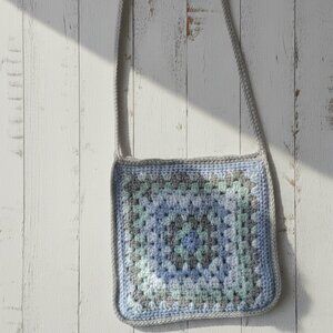 Beachy Bohemian Crochet Crossbody Bag and Coinpurse Fully Lined With Zipper
